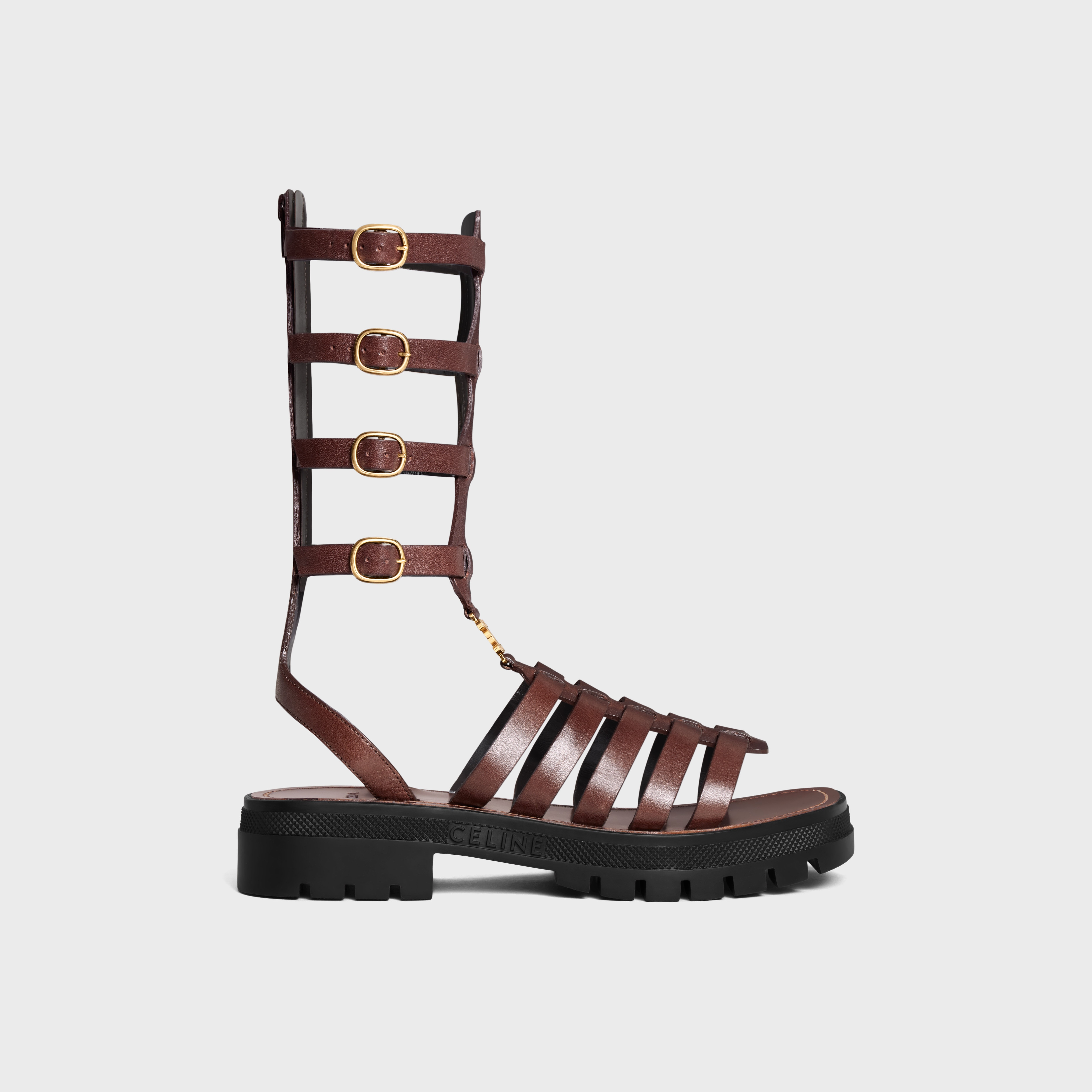 CLEA TRIOMPHE GLADIATOR MID SANDAL in CALFSKIN & VEGETAL TANNING - 1