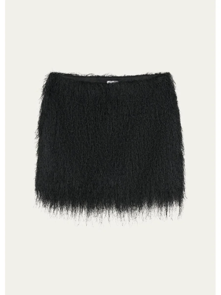 Fringe Mini Skirt - 1