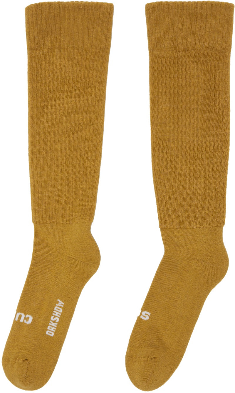 Rick Owens DRKSHDW Yellow 'So Cunt' Socks outlook