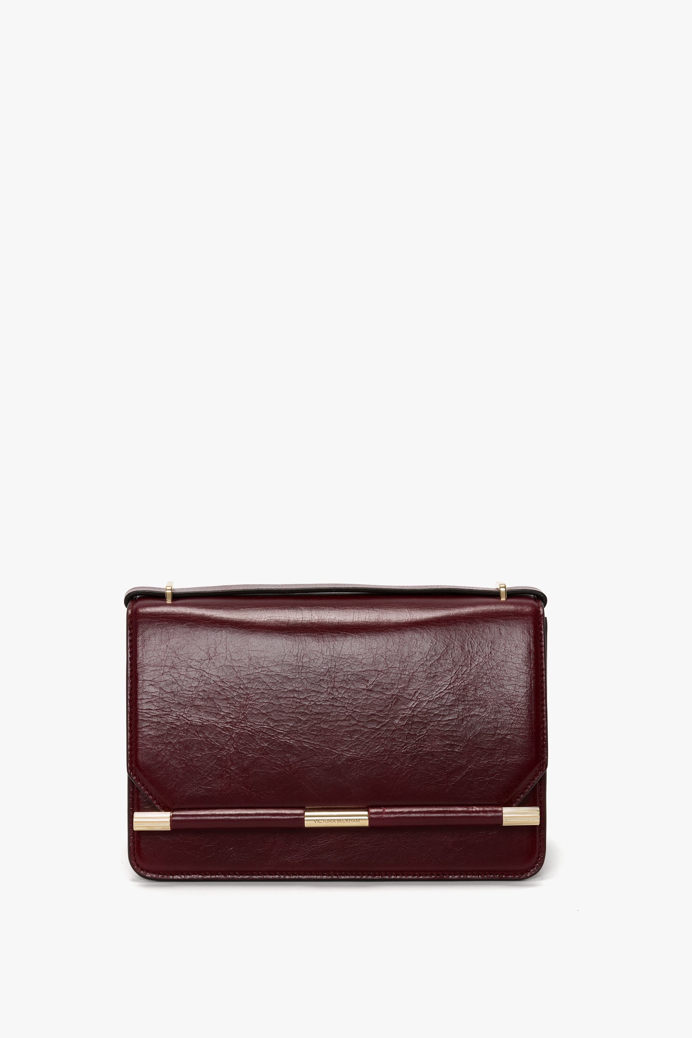202 Crossbody Bag In Burgundy Distressed Leather - 3