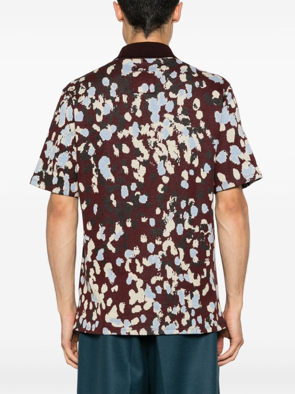 patterned-jacquard cotton polo shirt - 4