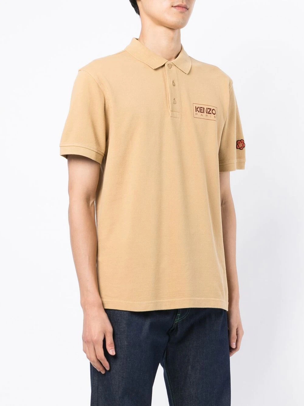 logo-print piqué polo shirt - 3