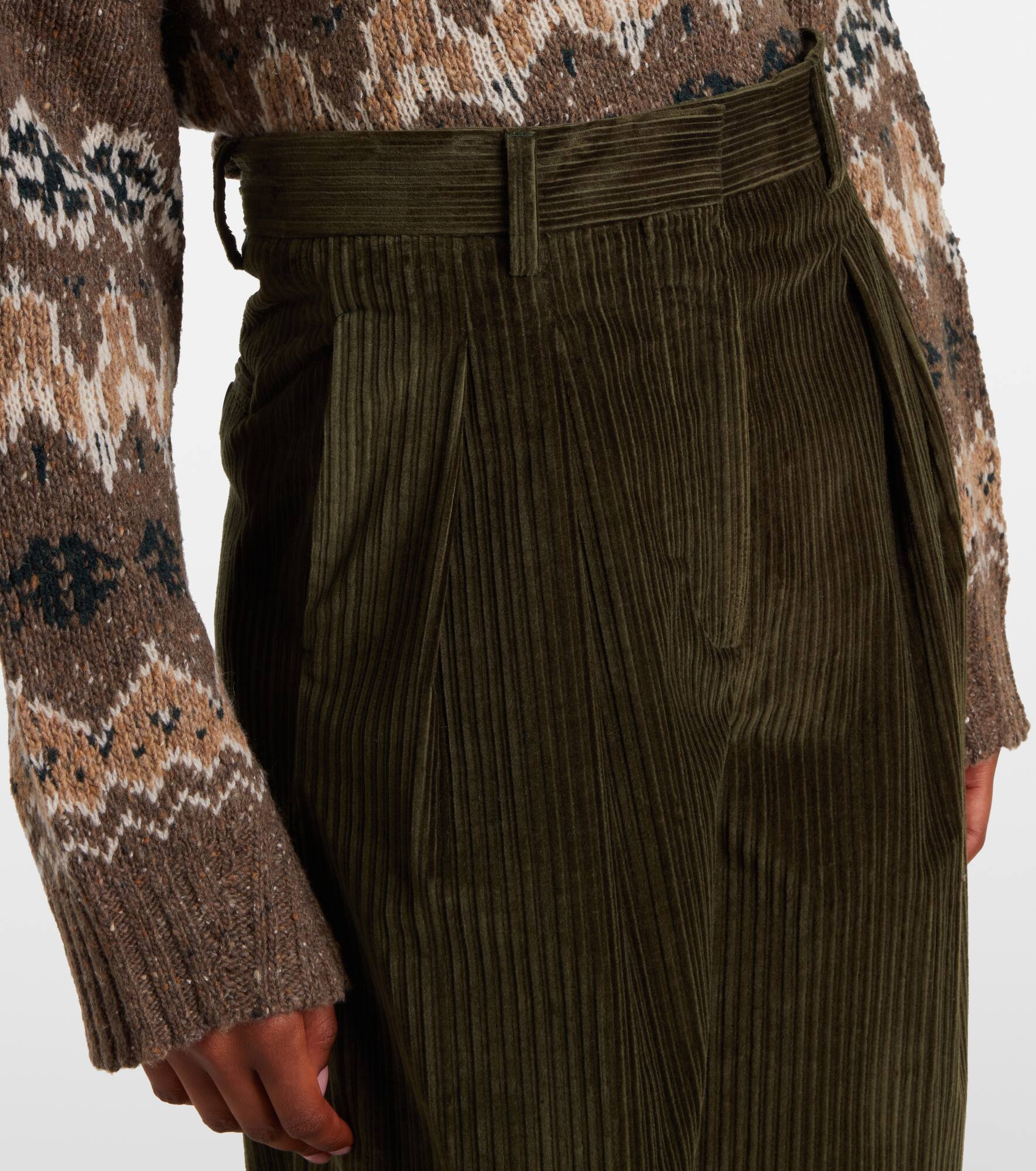 Dash cotton corduroy barrel-leg pants - 4