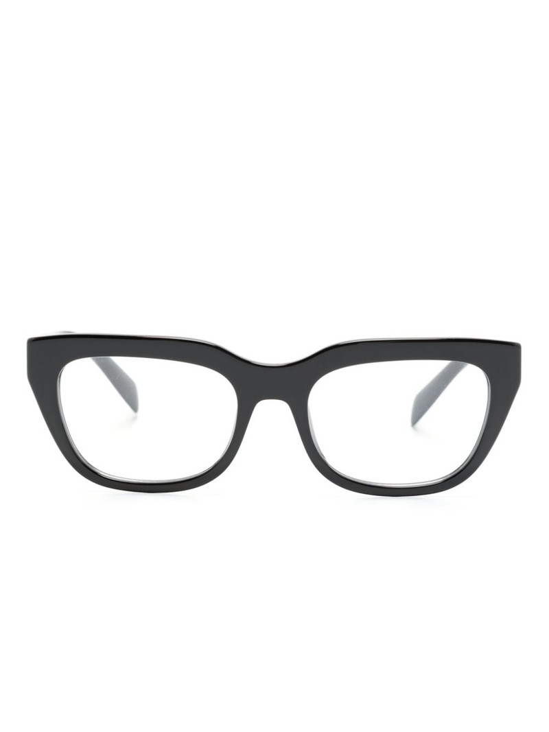 logo-print square-frame glasses 1
