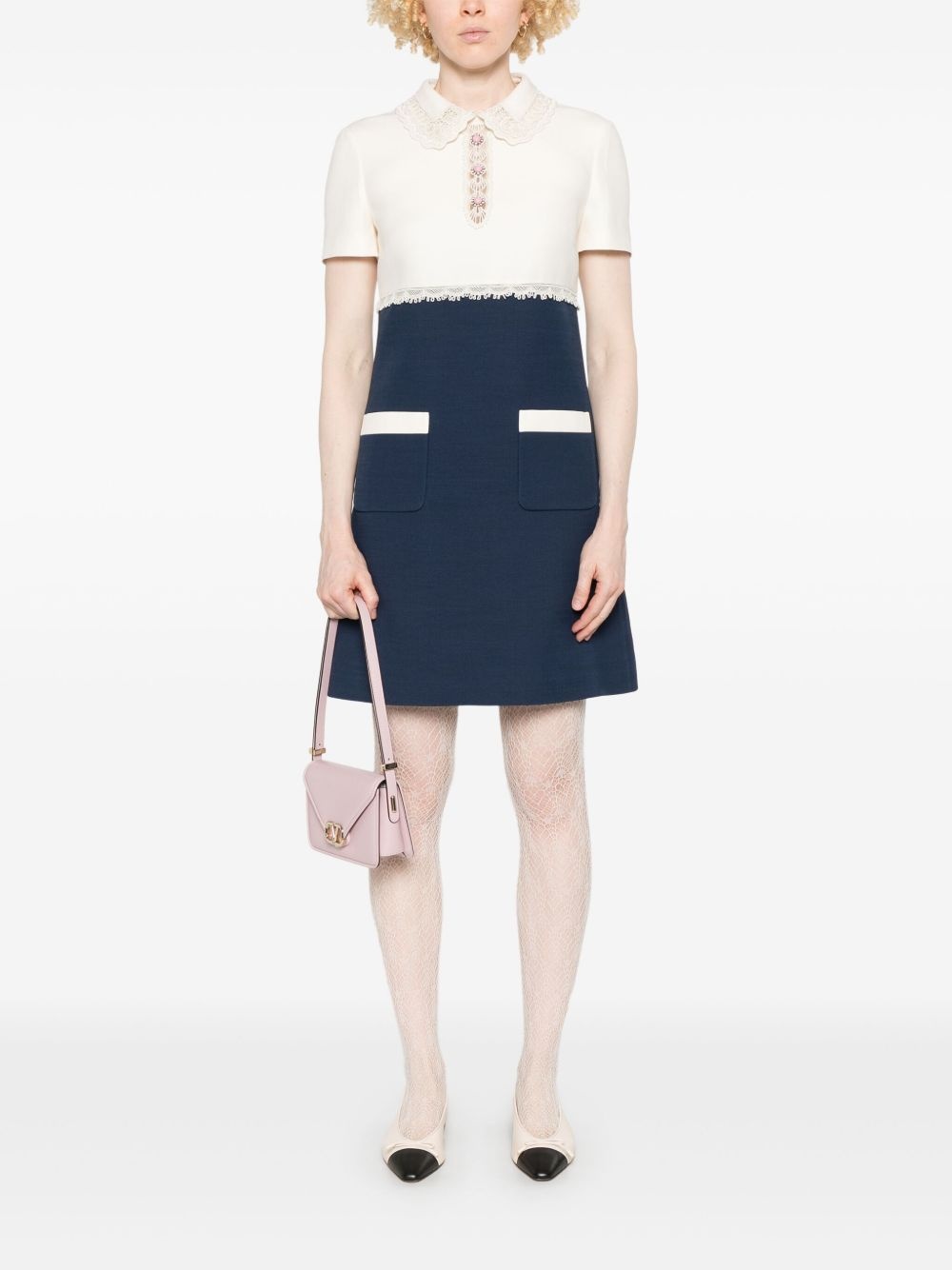 colourblock mini dress - 2