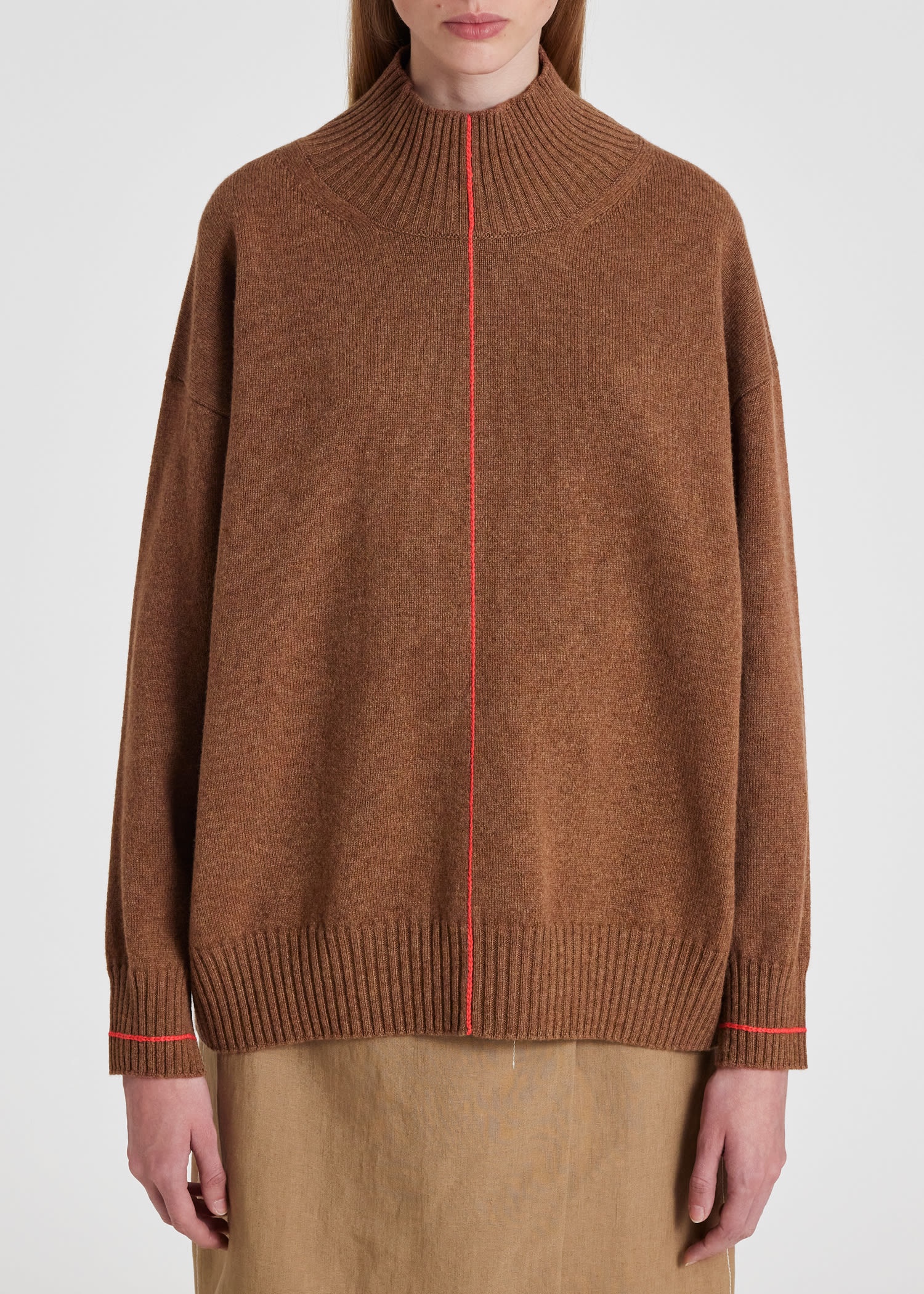 Wool Contrast Trim Sweater - 3