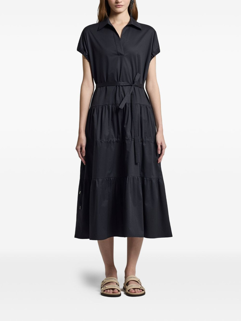 PESERICO tiered belted midi dress outlook