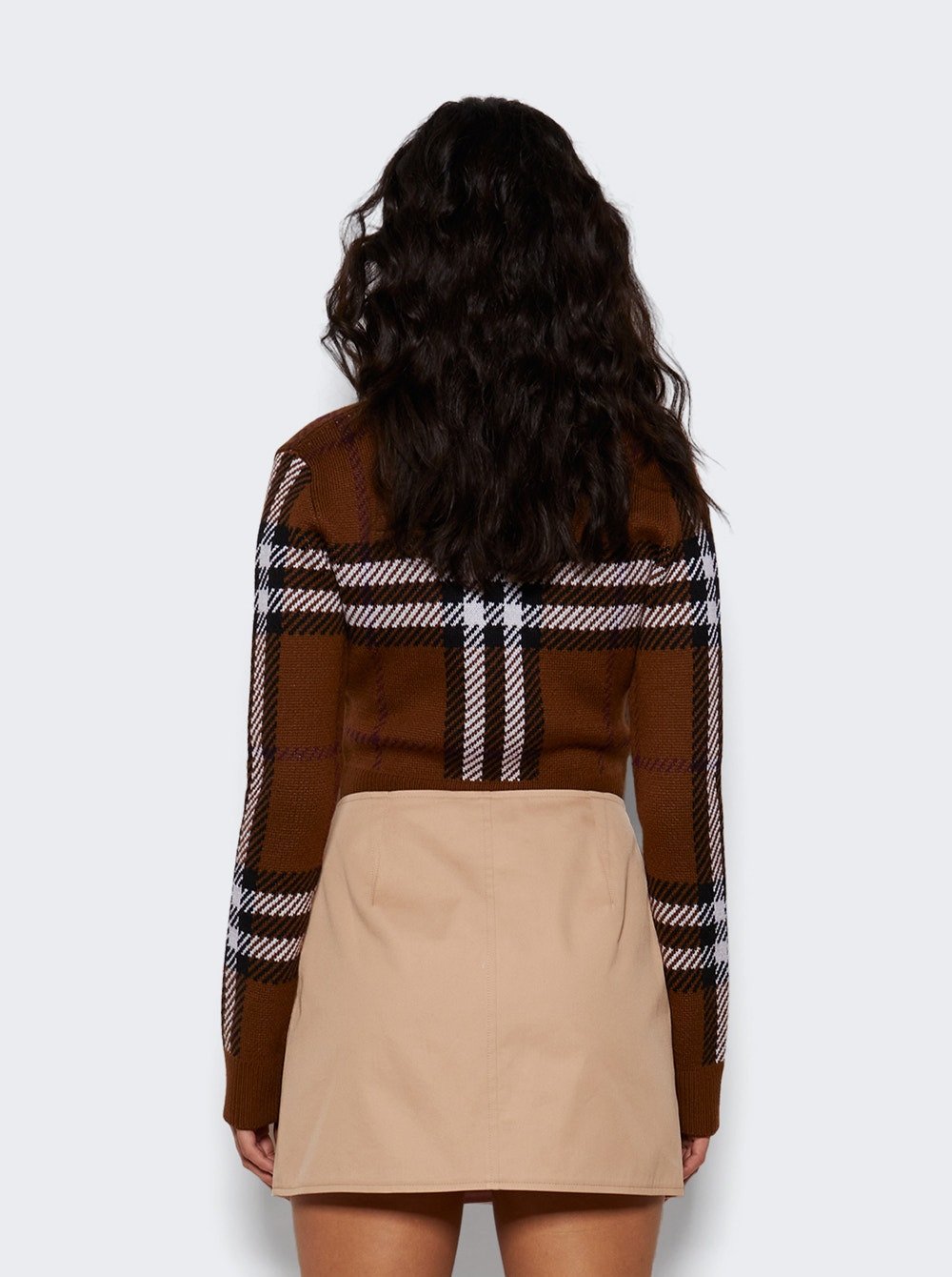 Cotton Gabardine Trench Mini Skirt Pale Nude - 6