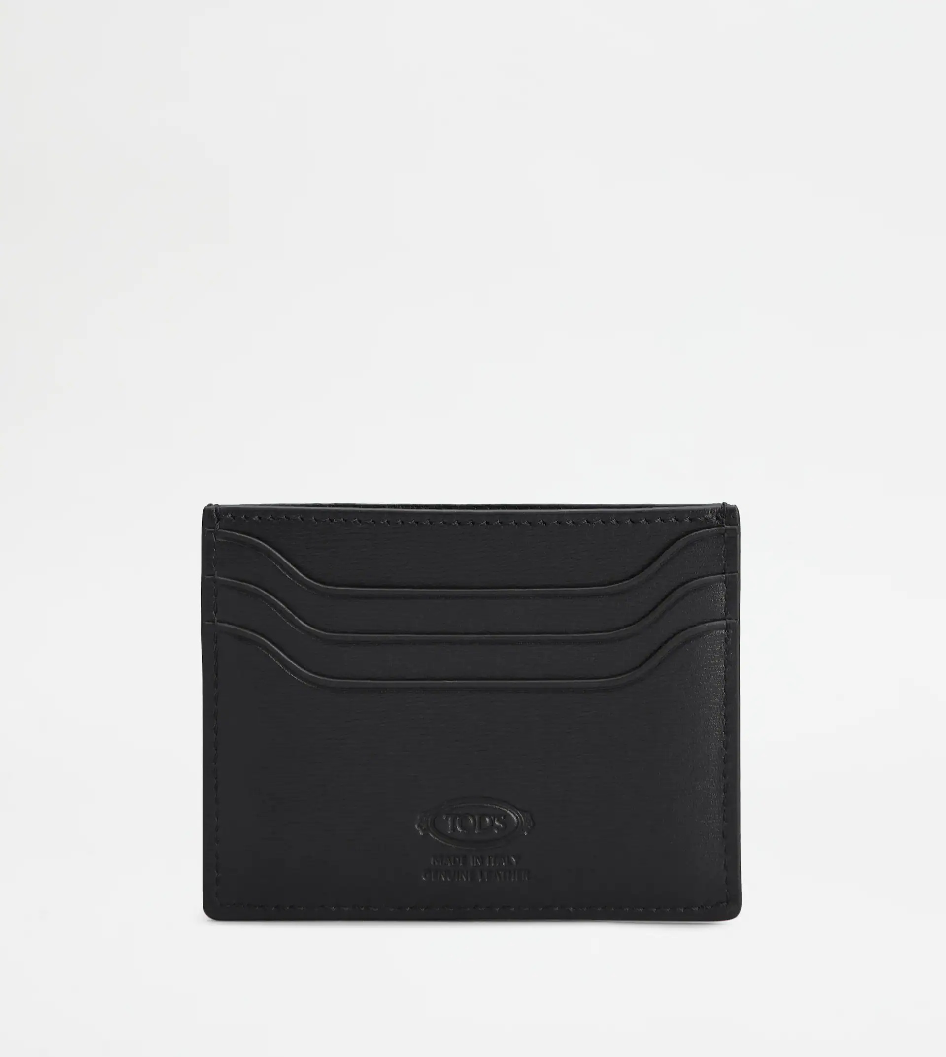 CREDIT CARD HOLDER IN LEATHER - BLACK - 2