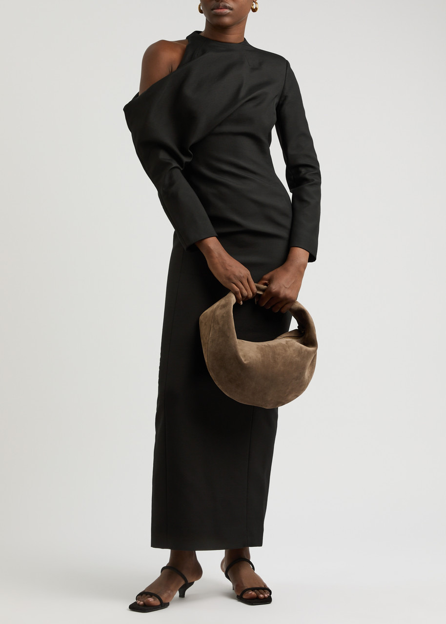 Khaite Trey Off-the-shoulder Woven Maxi Dress - 4