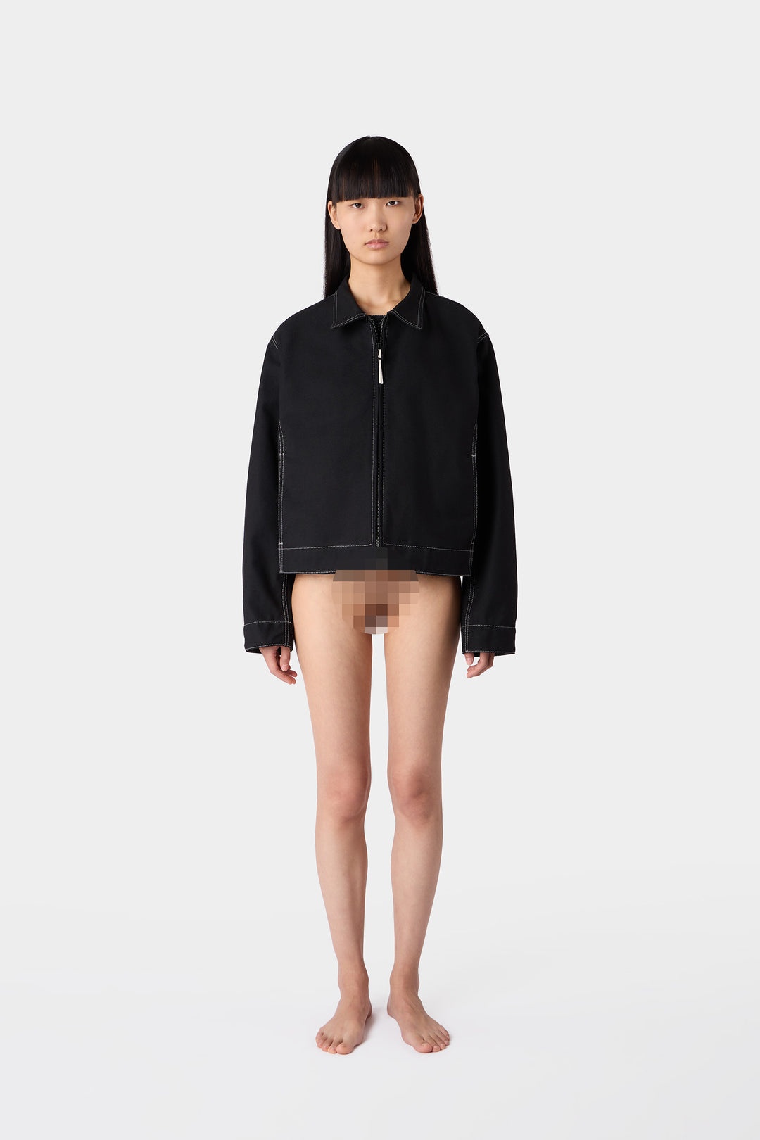 BOMBER / black & black stripes - 5