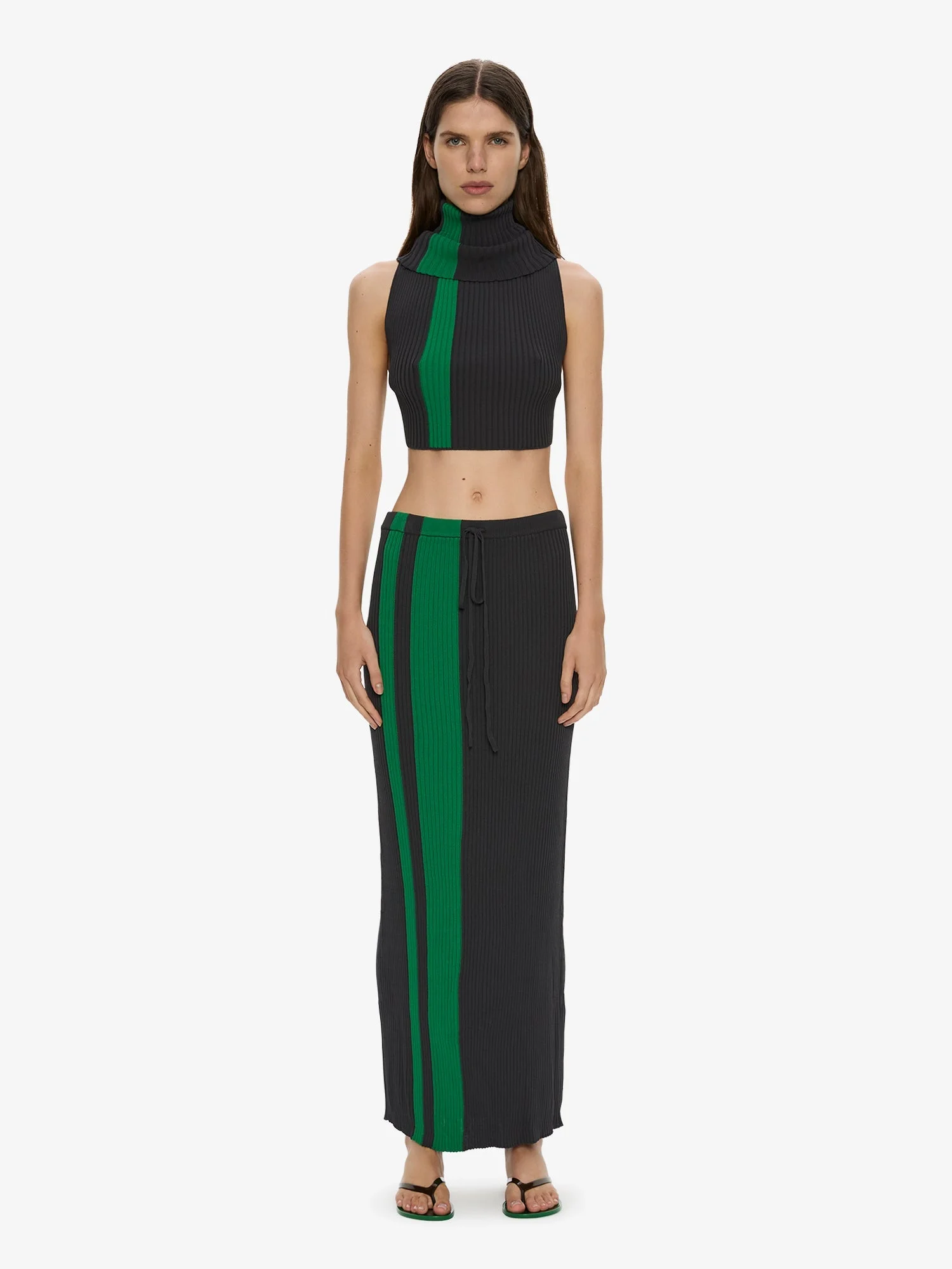Mach Stripe Tie Skirt - 1