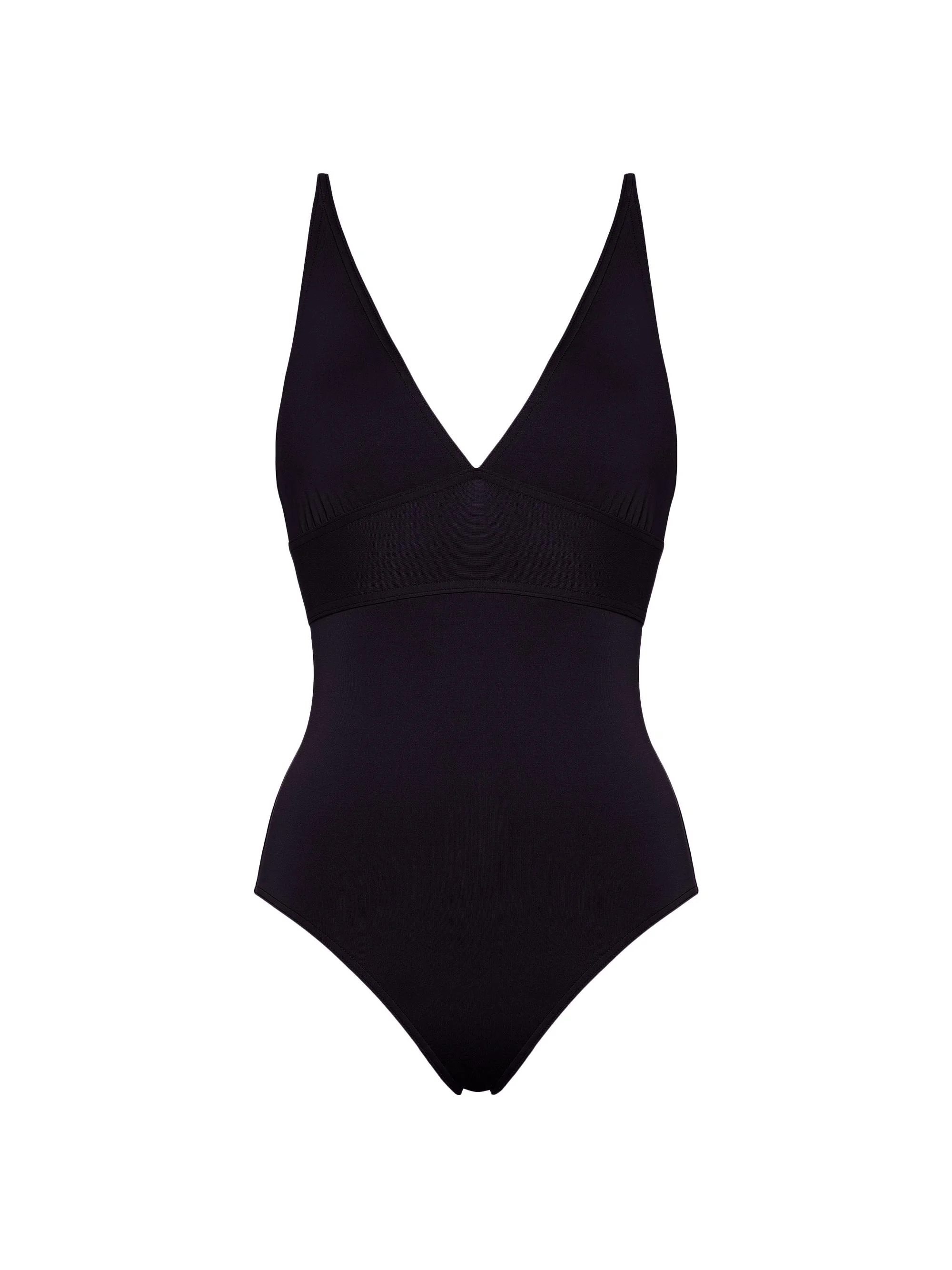 Women's Larcin Triangle Tank One-Piece Swimsuit - Noir - 1
