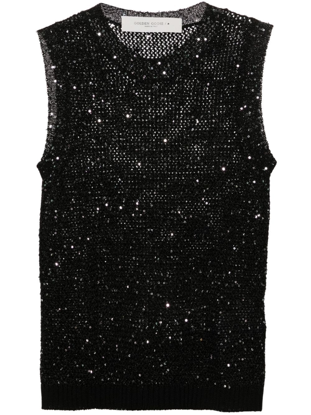 Sequined knitted vest - 1