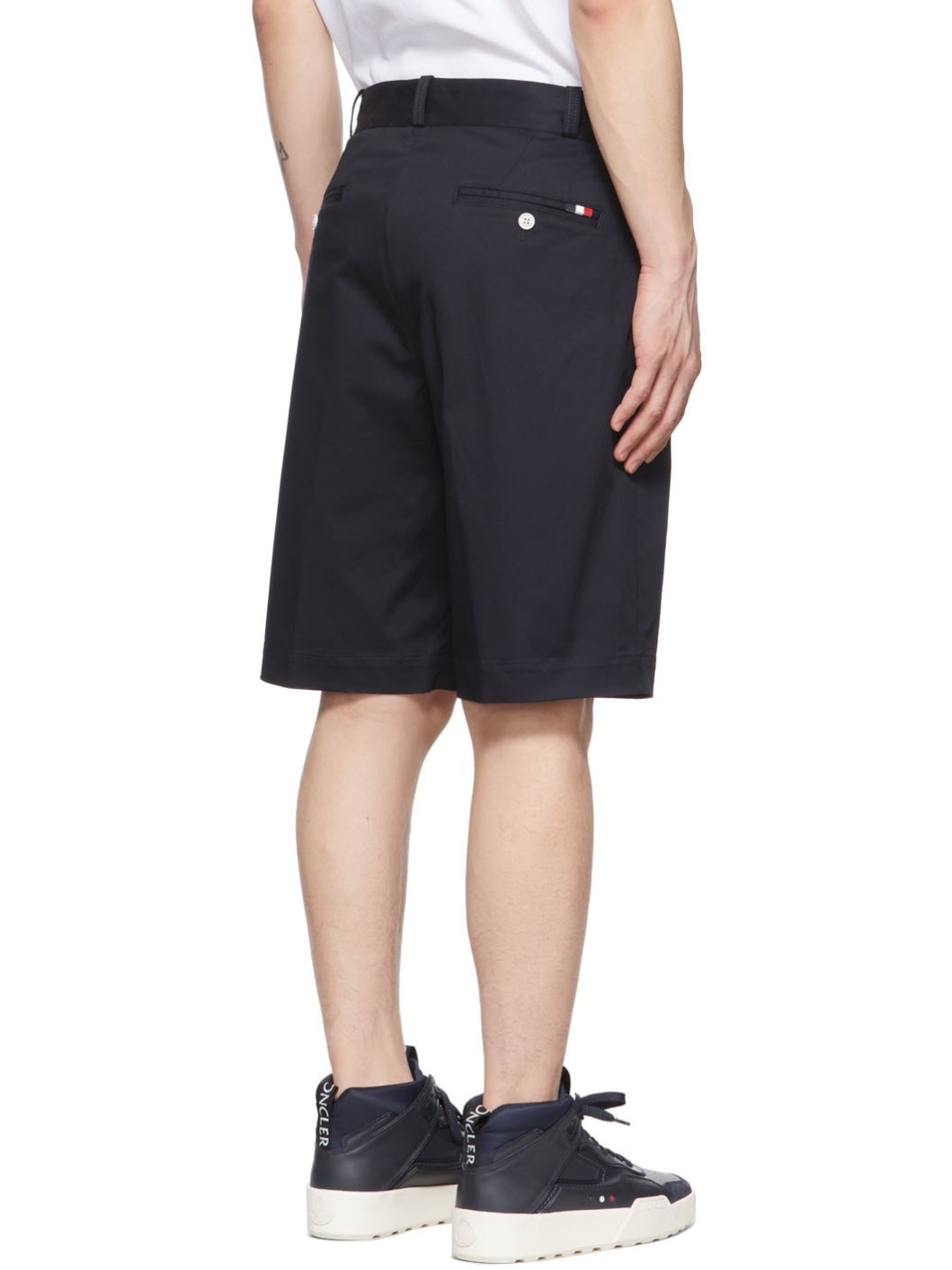 Navy Cotton Shorts - 3