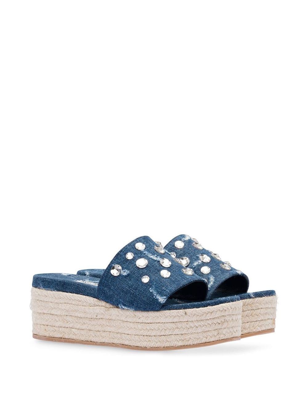 denim platform sandals - 2