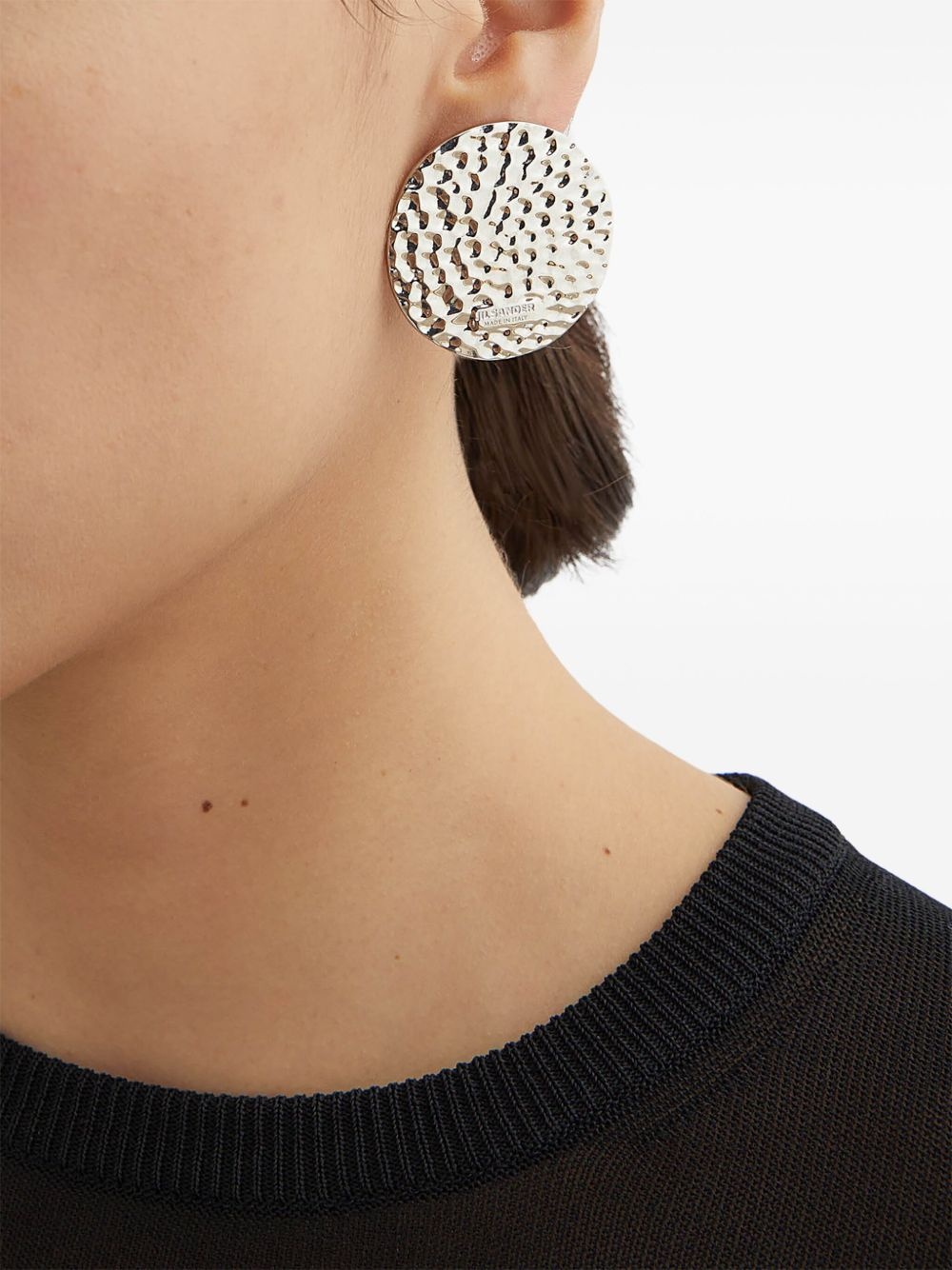 logo-engraved earrings - 4