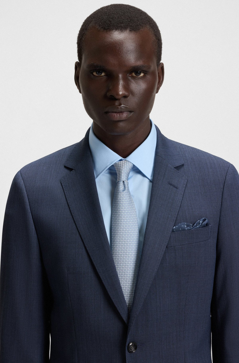 SLIM-FIT SUIT IN MICRO-PATTERNED STRETCH FABRIC 4