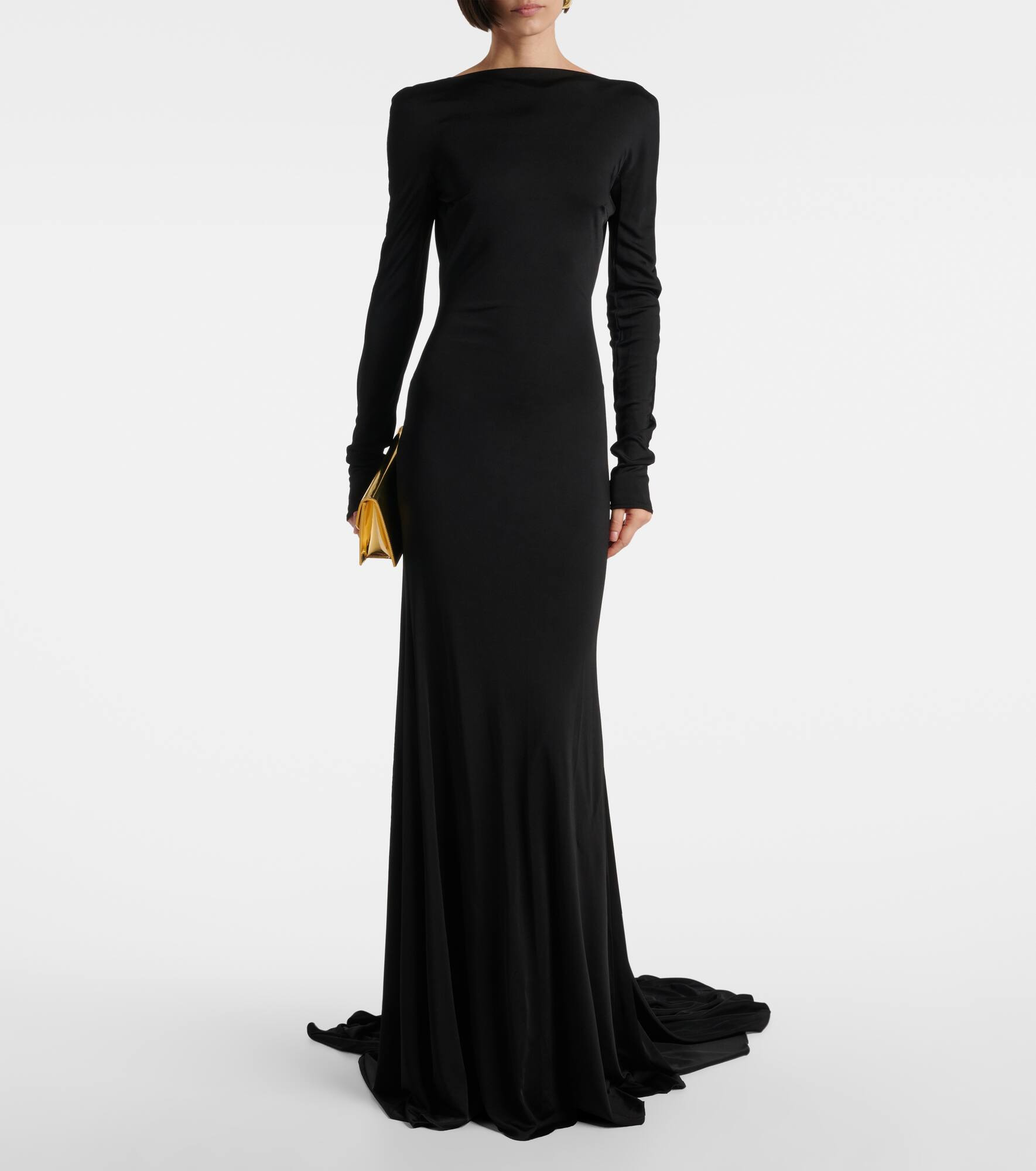 Gathered jersey gown - 2