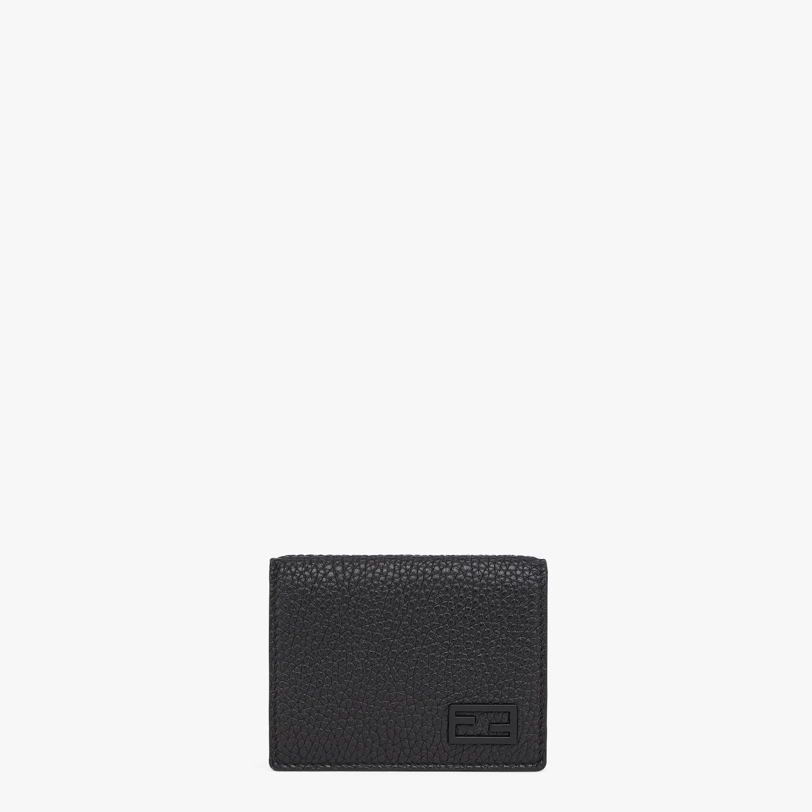 Black leather tri-fold wallet - 1