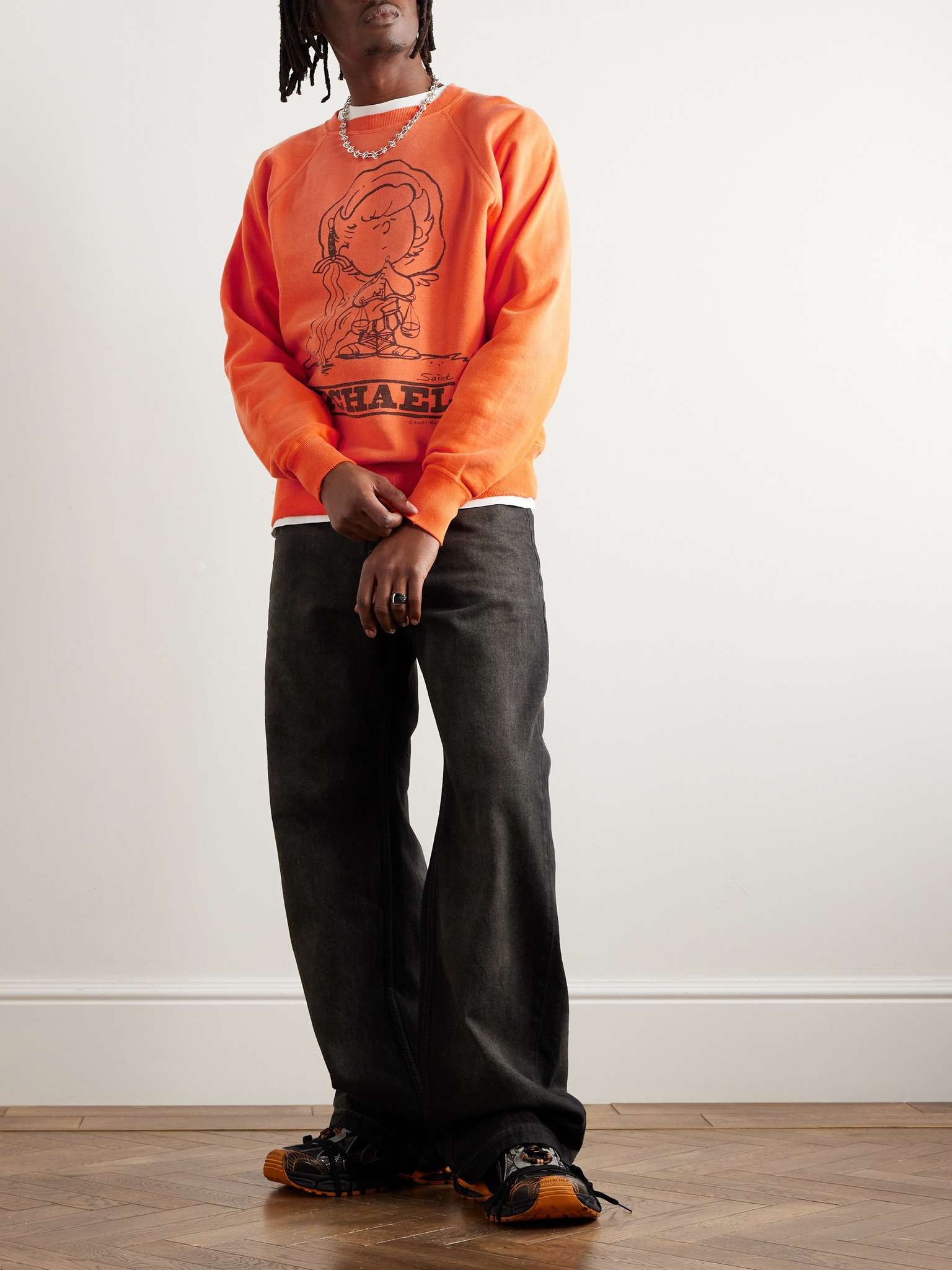 Michael Distressed Printed Cotton-Jersey Sweatshirt - 2