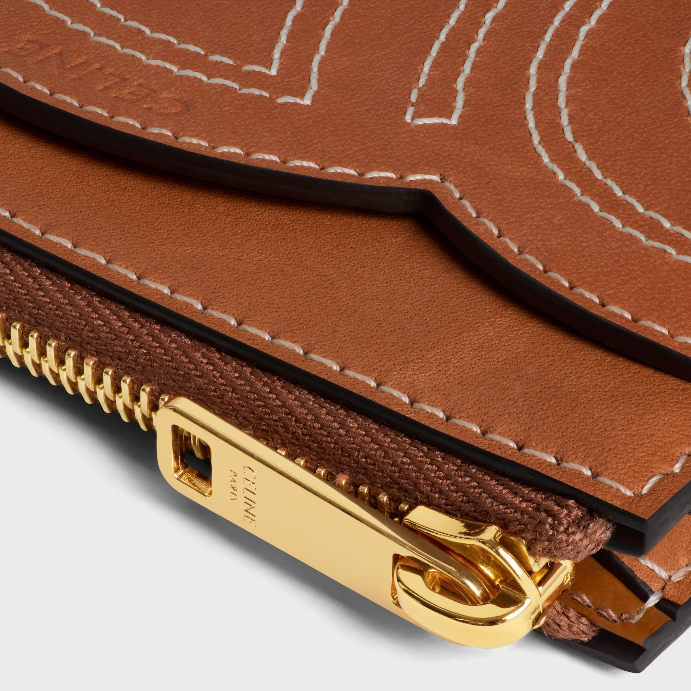 ZIPPED CARD HOLDER IN Natural calfskin - 4