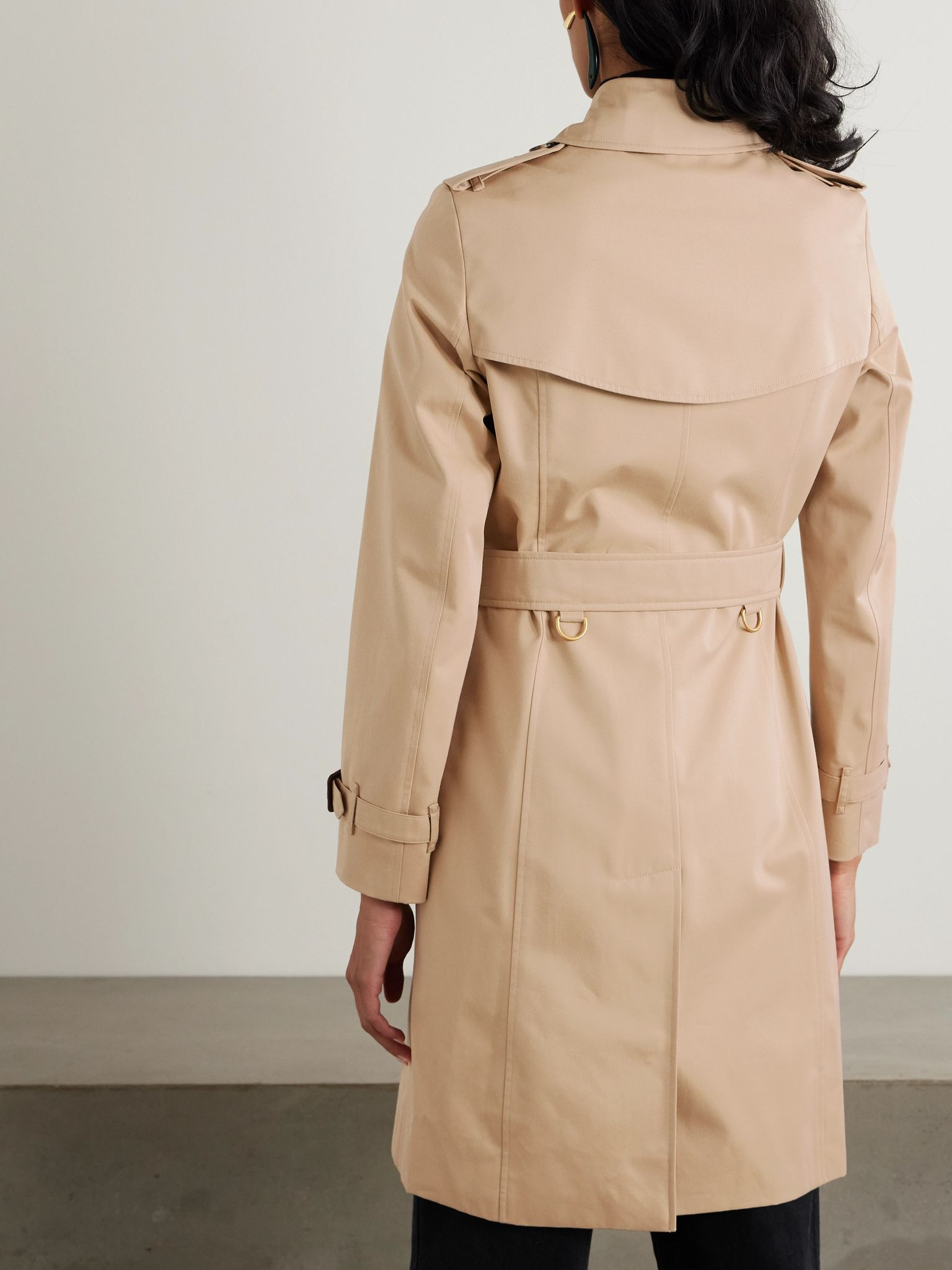 Chelsea organic cotton-gabardine trench coat Neutral - 4