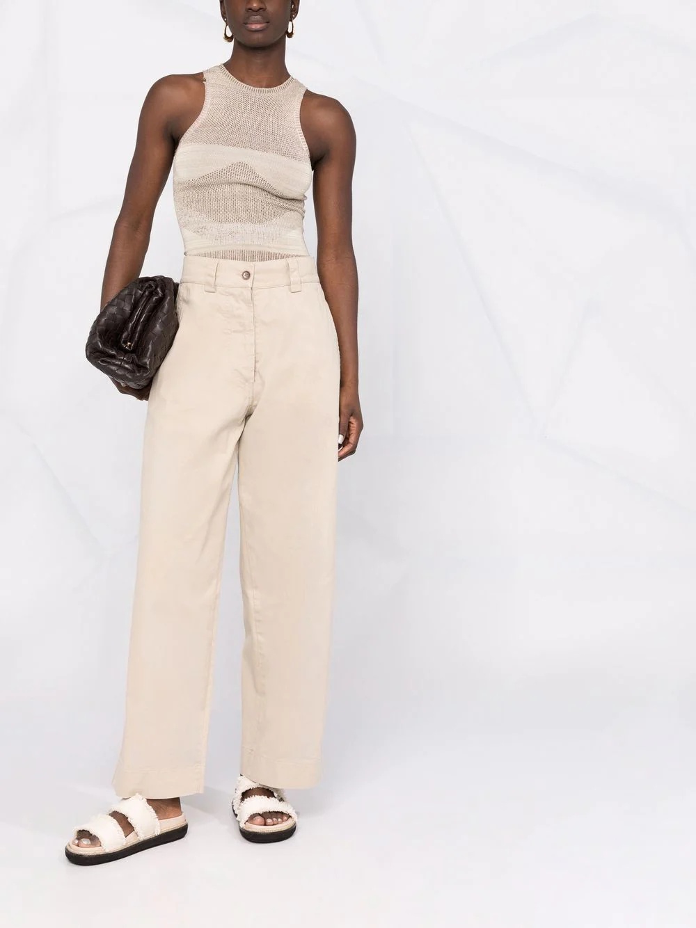 high-rise straight-leg trousers - 2