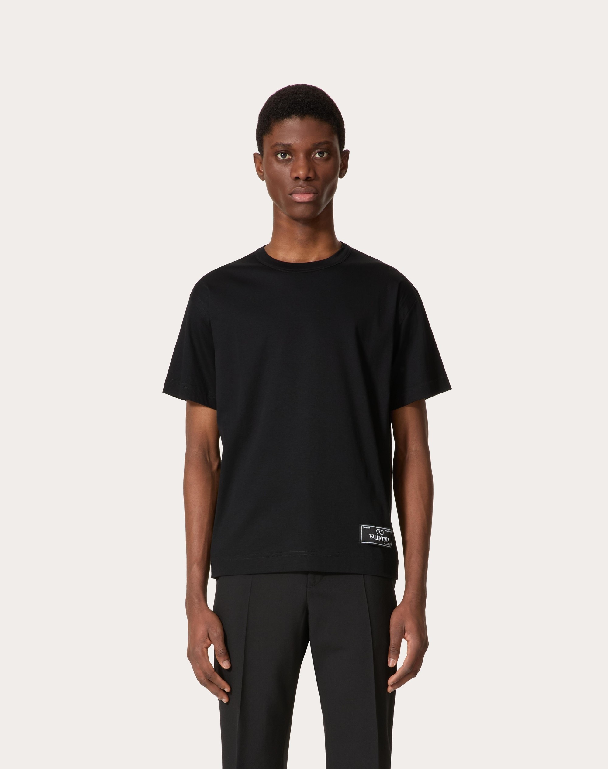 COTTON T-SHIRT WITH MAISON VALENTINO TAILORING LABEL - 3