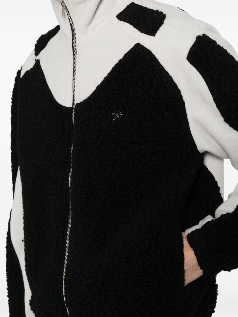 Ercan funnel-neck fleece jacket - 5