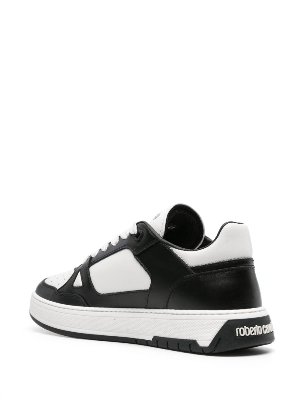 RC-plaque leather sneakers - 3