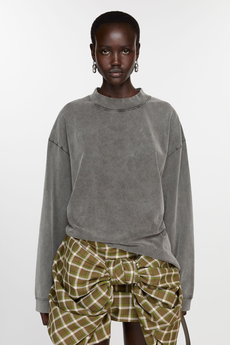 Acne Studios Crew neck sweater - Relaxed unisex fit - Faded black outlook