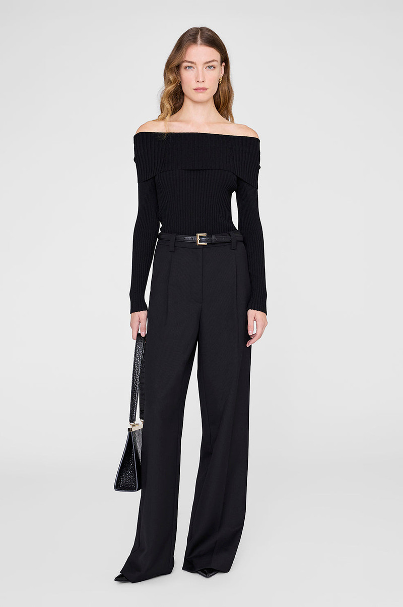 ANINE BING Kira Sweater - Black outlook