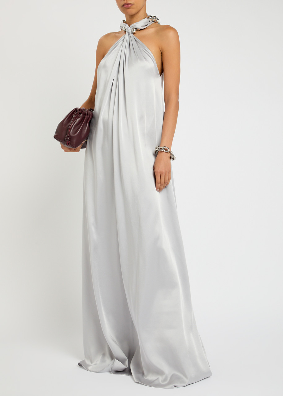 Stella Mccartney Chain-embellished Satin-crepe Gown - 4
