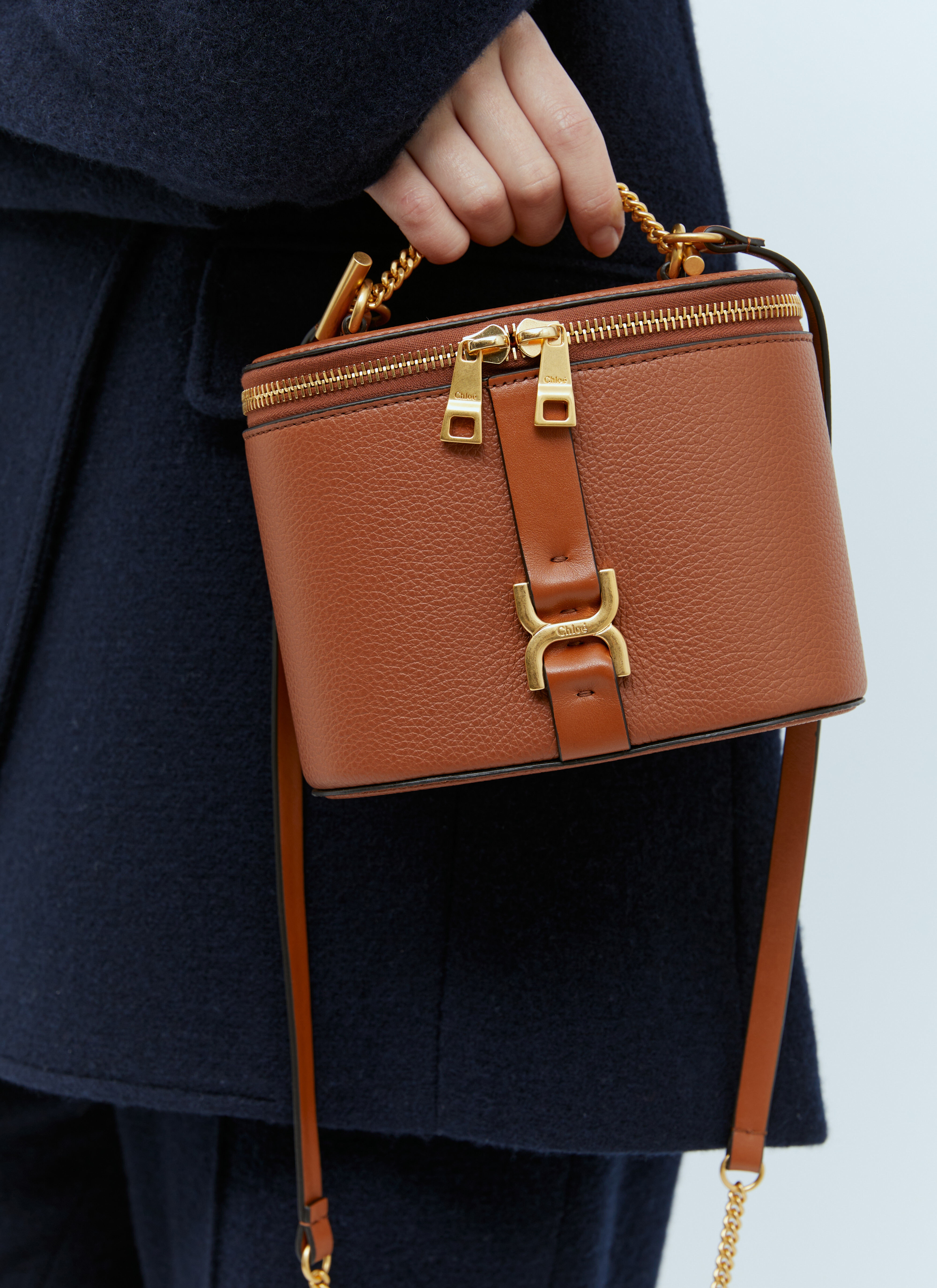 ショルダーバッグ・ポシェット CHLOE' Mini marcie vanity leather shoulder bag Nero 19491945_50556241_600.jpg