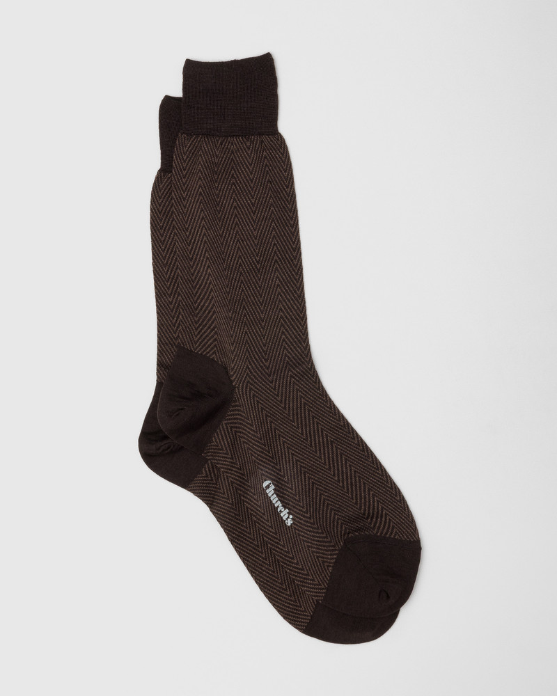 Herringbone Wool Socks 1