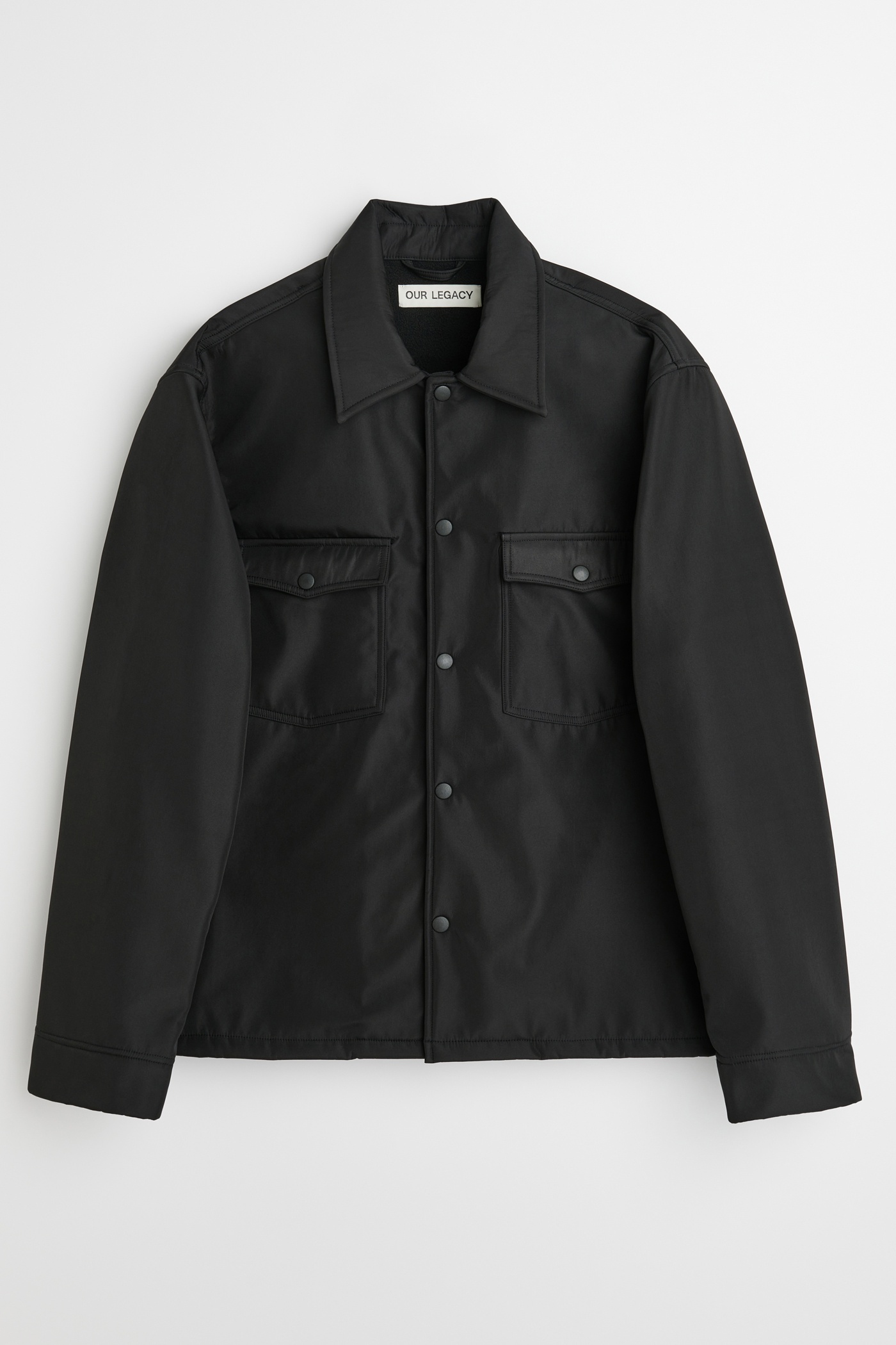 Our Legacy Evening Coach Jacket Black Fleecy Tech | REVERSIBLE