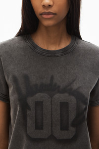 Alexander Wang 00 graphic ringer tee in cotton | REVERSIBLE