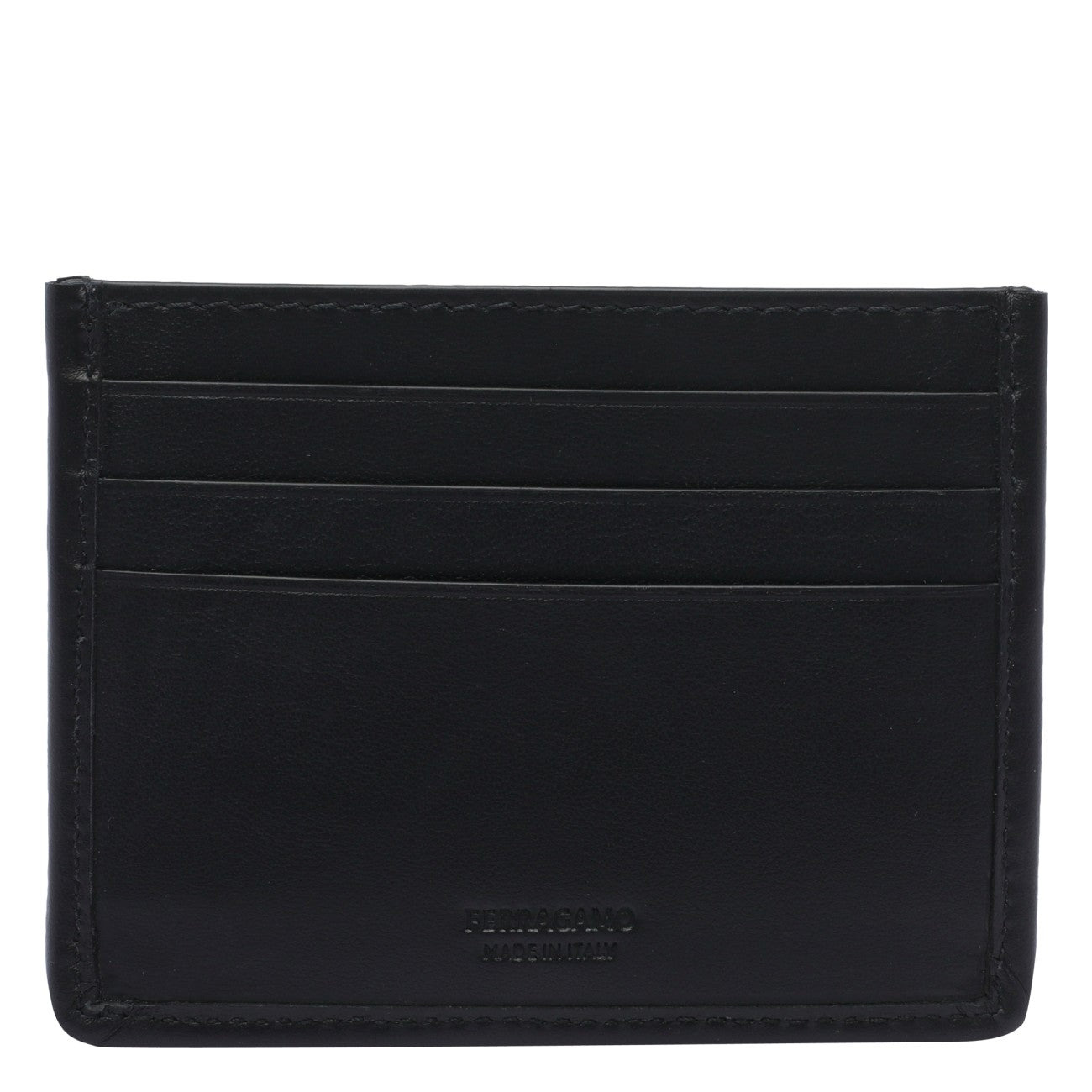 Ferragamo Men Gancini Logo Woven Cards Holder - 2