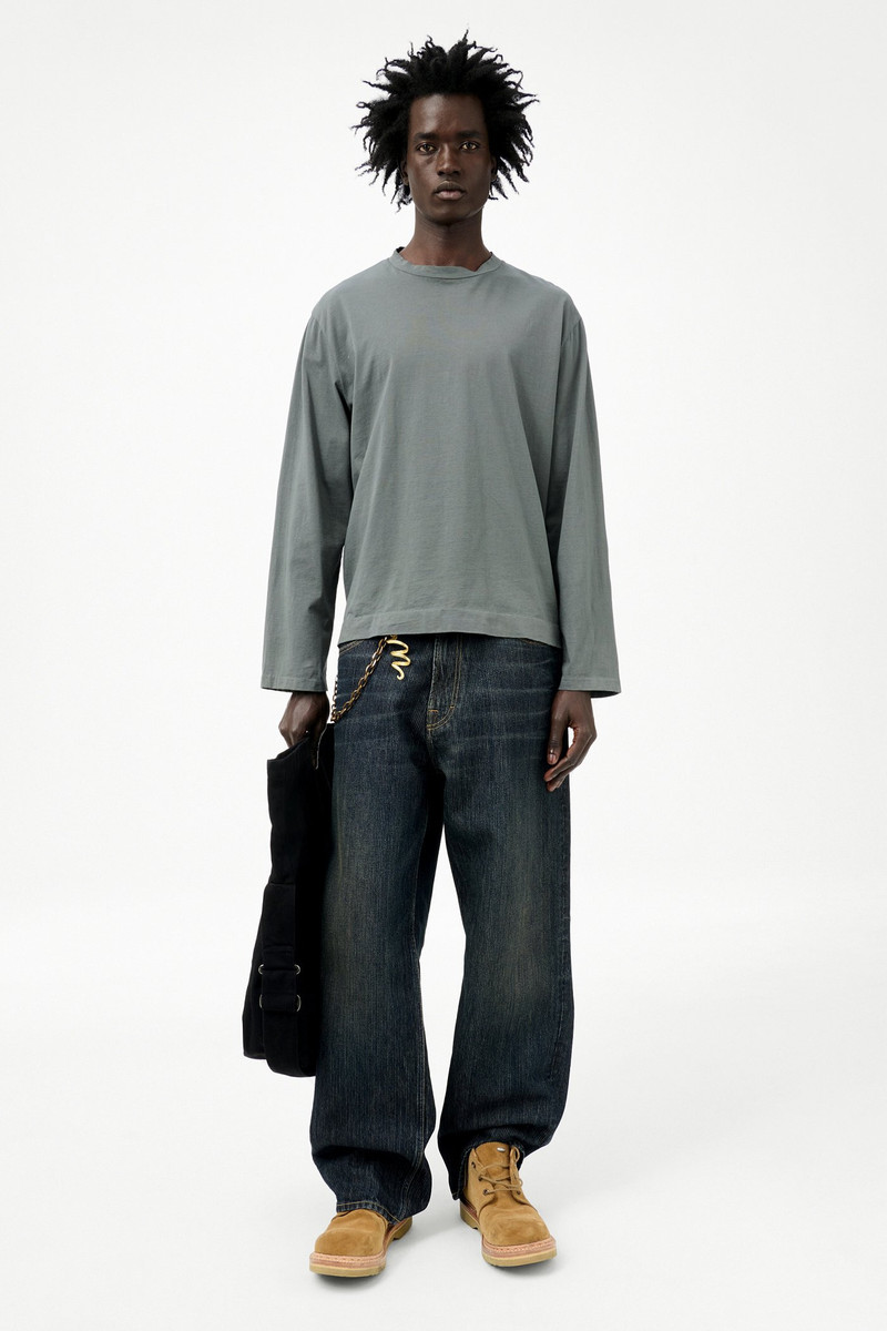 Our Legacy Box Longsleeve Grey Sage Clean Jersey outlook