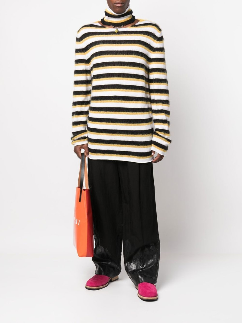 Marni striped roll-neck jumper outlook