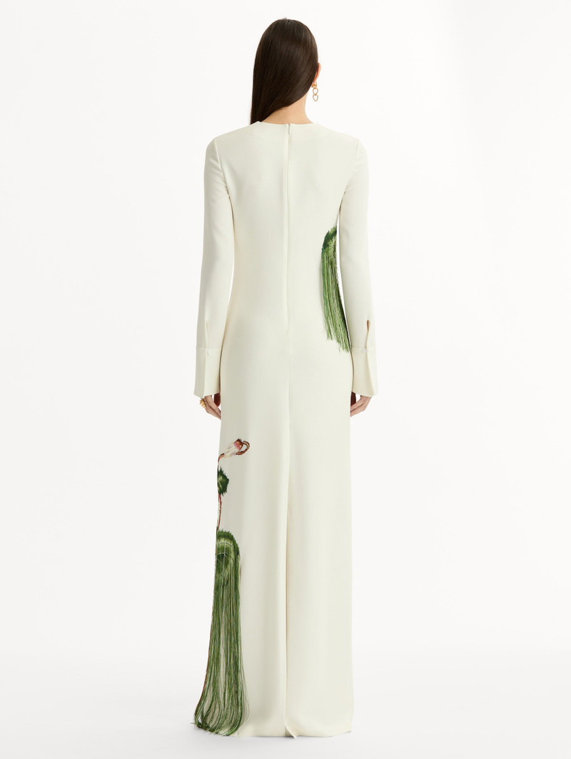 CHINÉ CYCLAMEN THREADWORK FRINGE CAFTAN 3