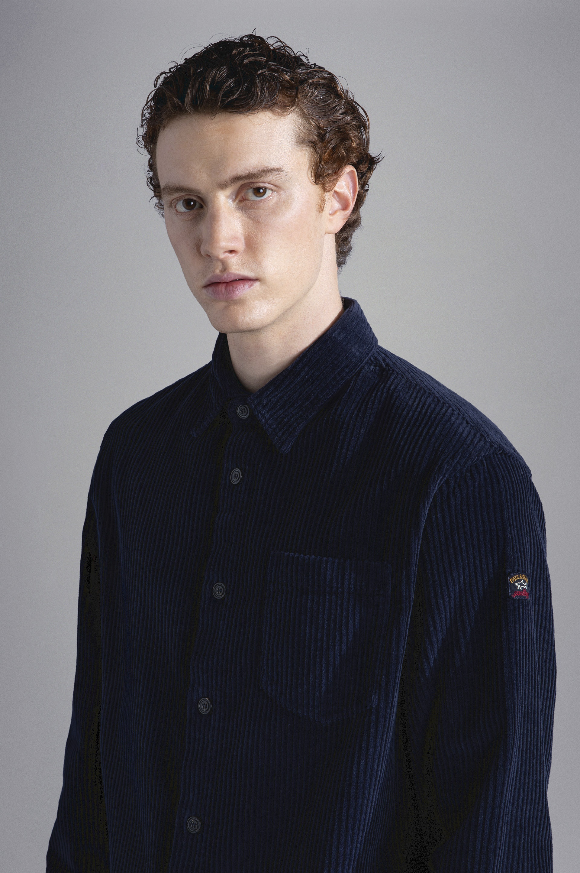 GARMENT DYED COTTON VELVET OVERSHIRT - 4