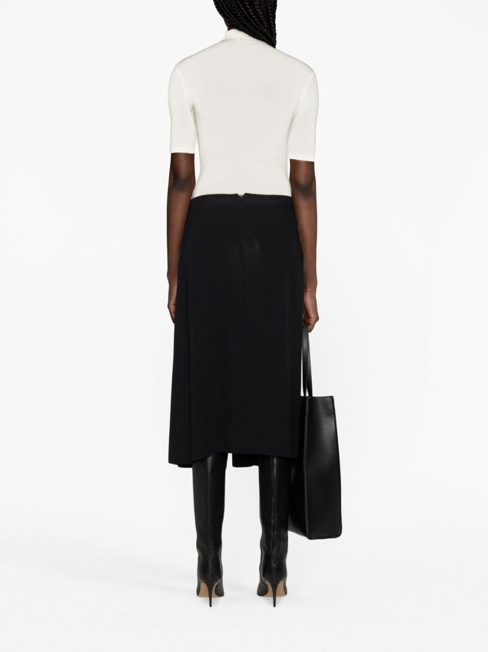 logo-print mock-neck top - 4