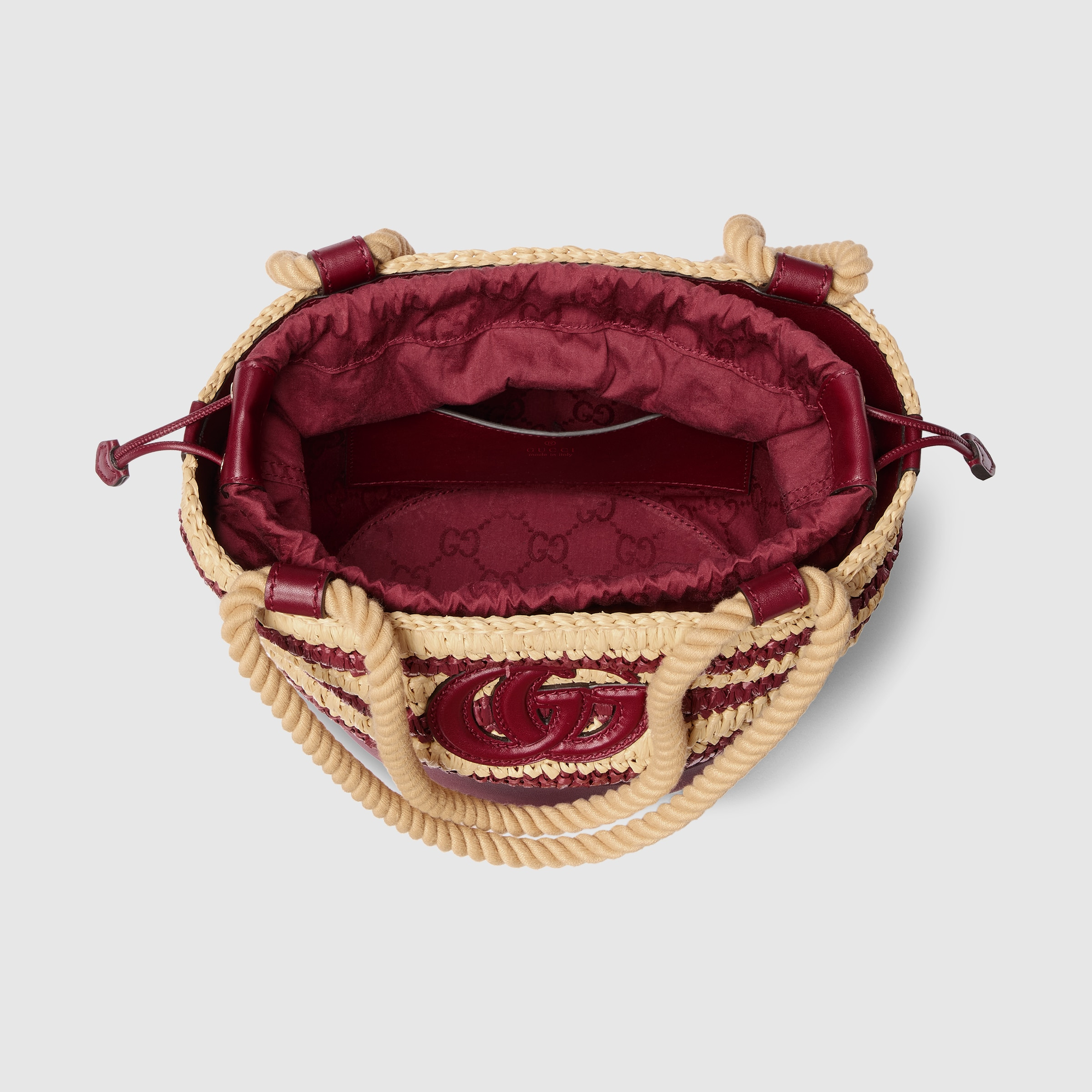 Woven mini bucket bag - 8