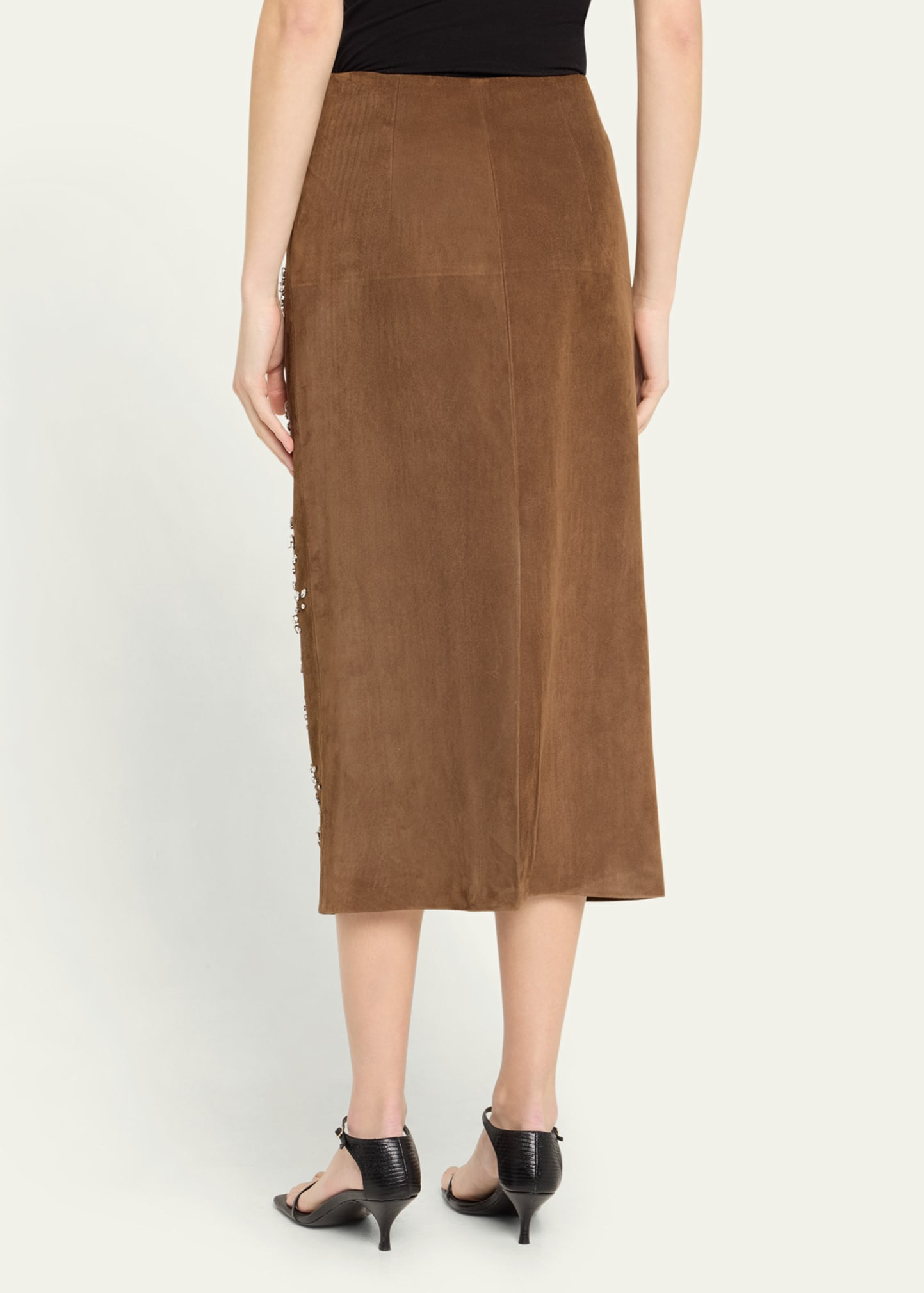 Crystal Suede Pencil Skirt - 2