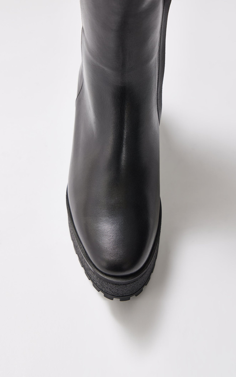 NOBLE shearling-lined wedge (R) Leather boot for women 9