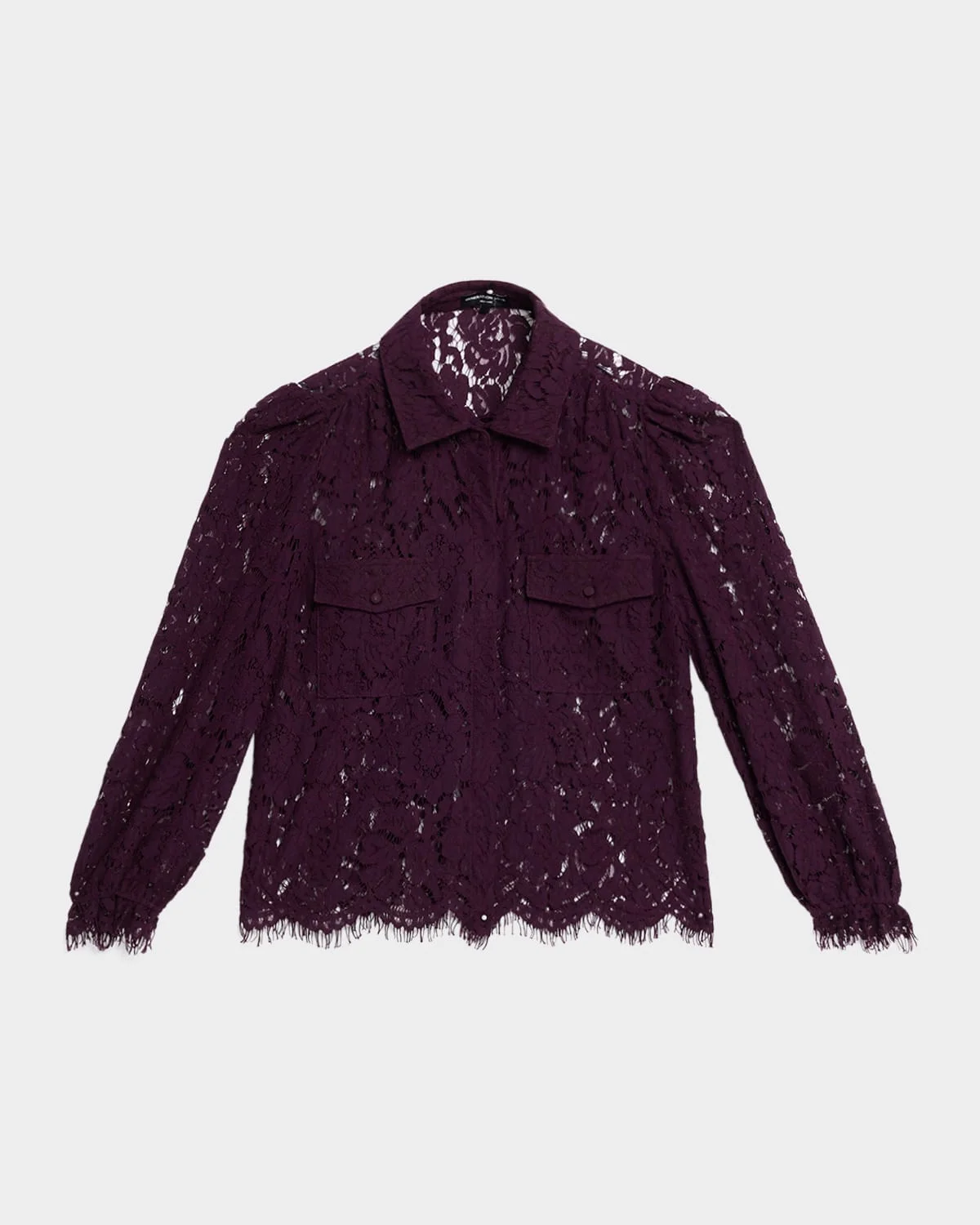 Lina Long-Sleeve Lace Shirt - 1
