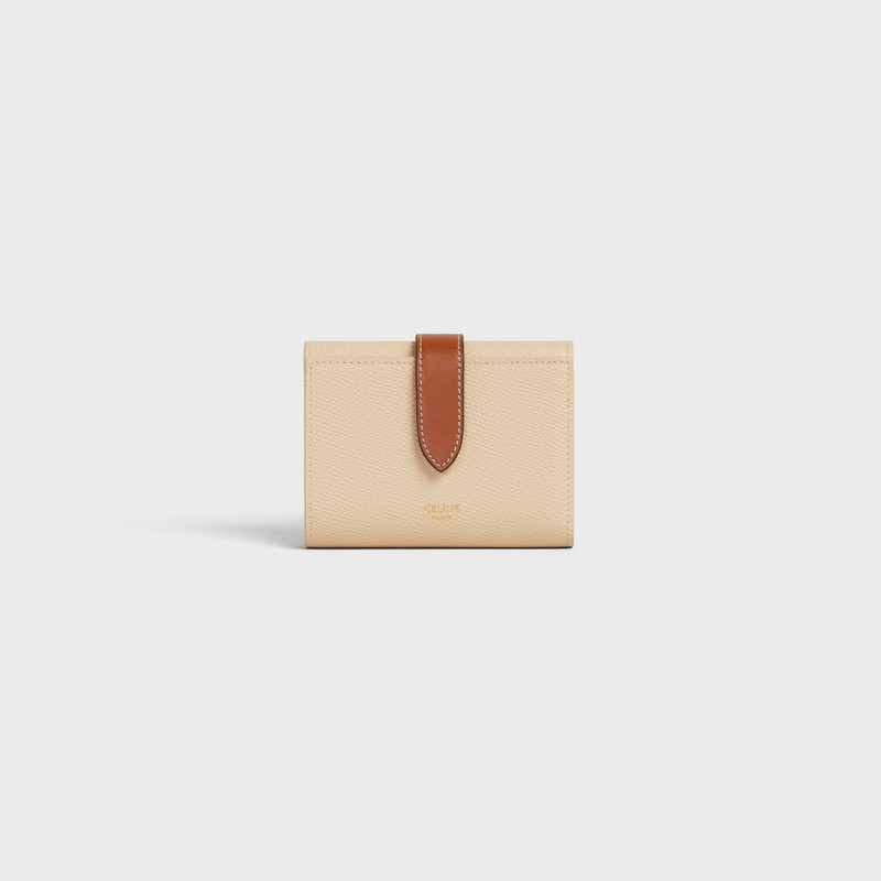 Fine Strap Wallet in Bicolour Grained Calfskin 1