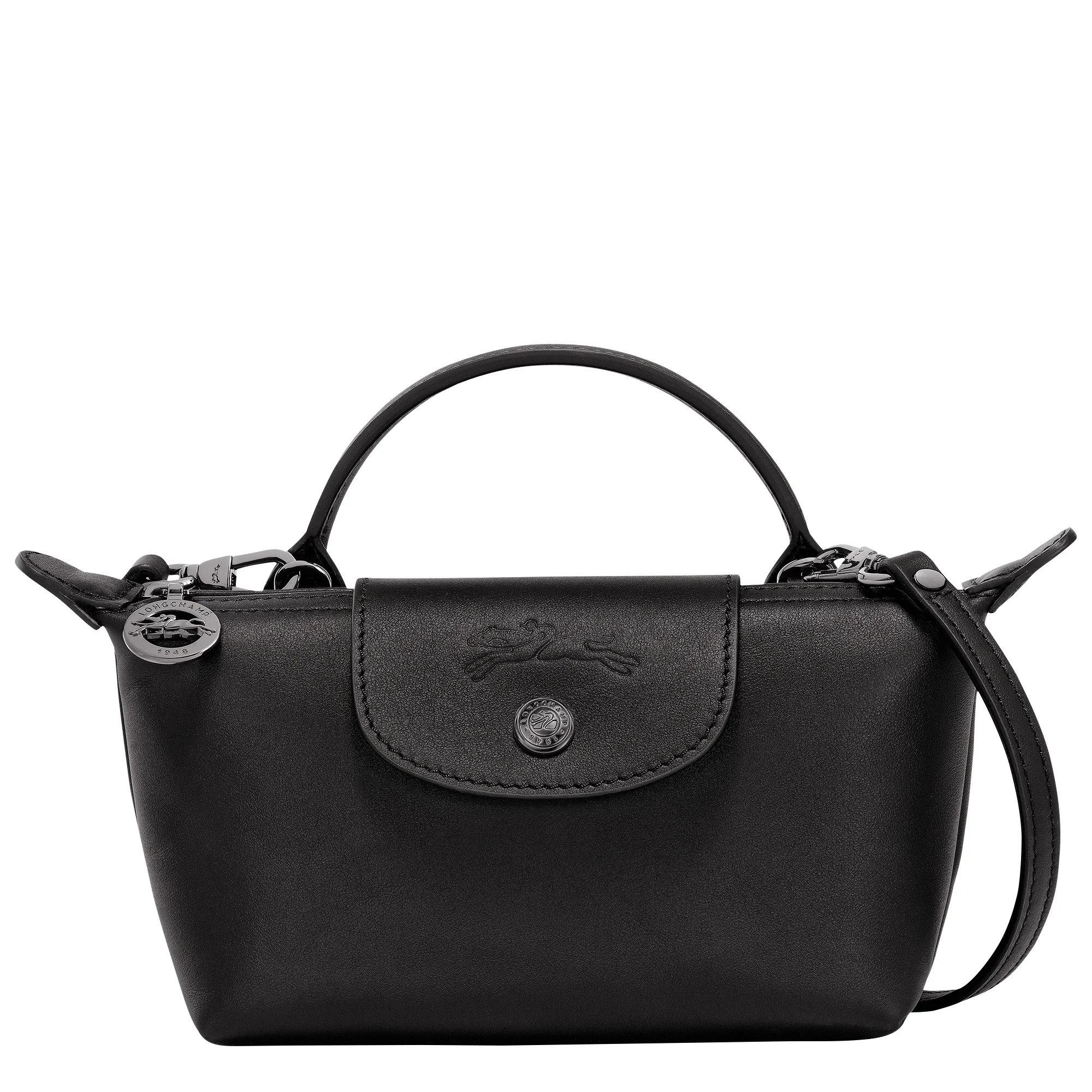 Le Pliage Xtra XS Pouch Black - Leather - 1